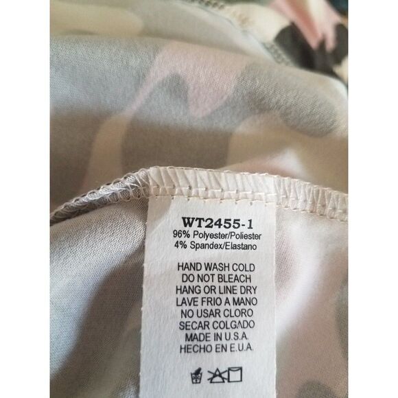 Plus 1X Women's Pink Camo Camouflage Top by Watermelon - Picture 5 of 7